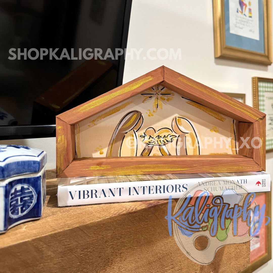 Hand Painted Nativity Decor