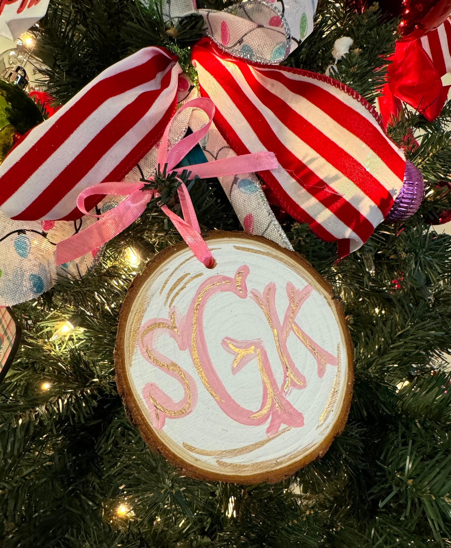 Monogram Wood Ornament