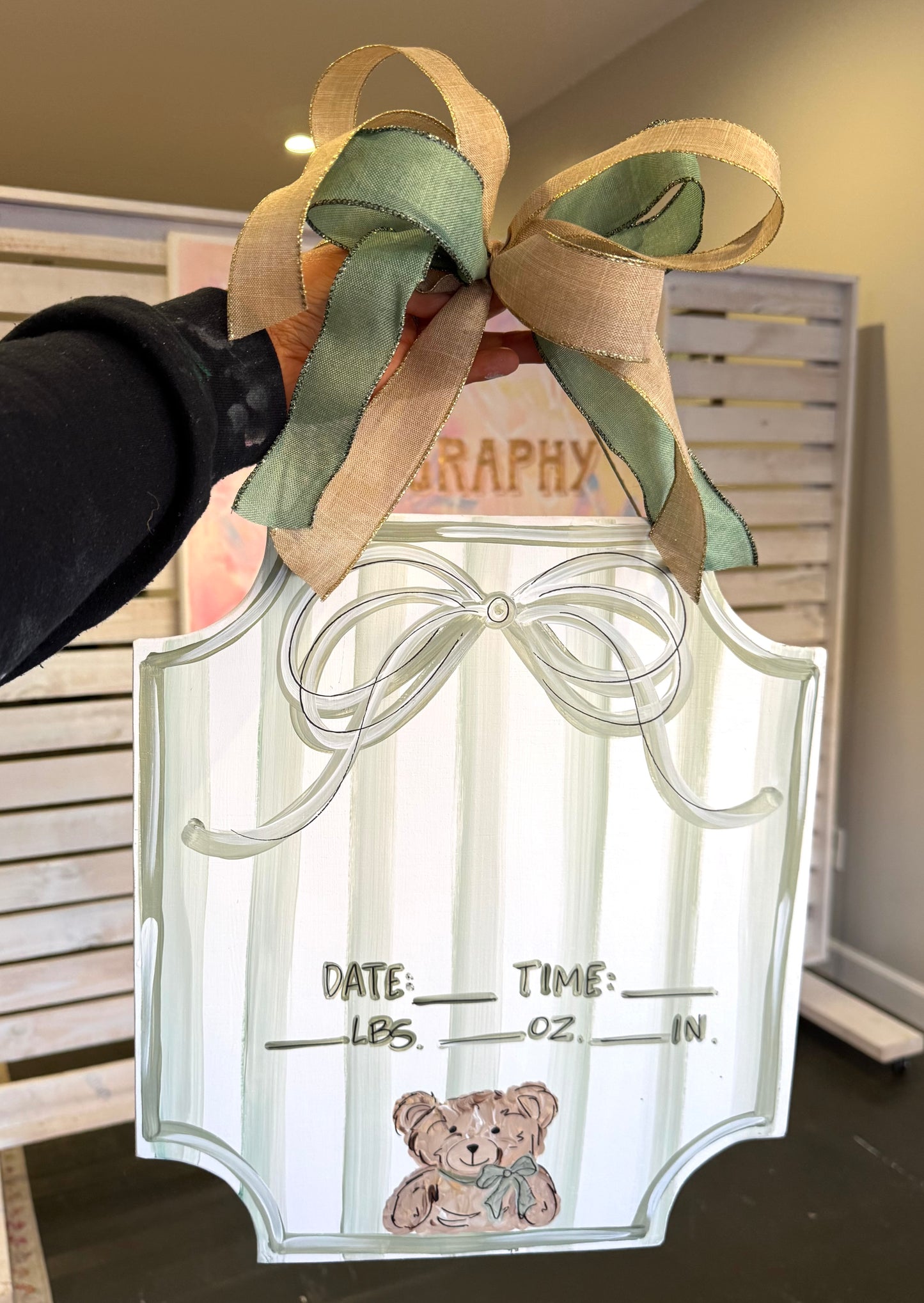 Green Bear Birth Announcement