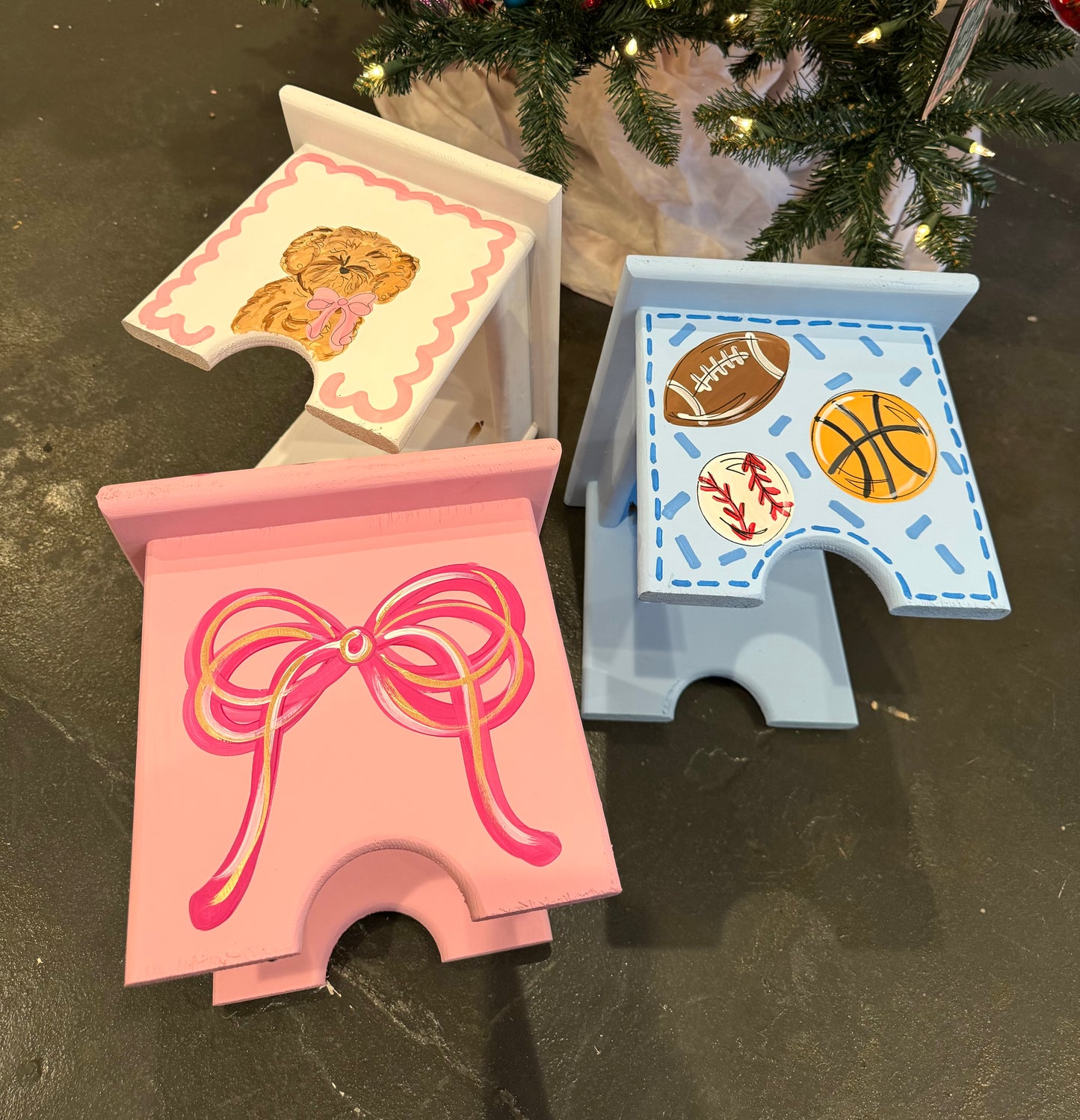 Hand-Painted Step Stool
