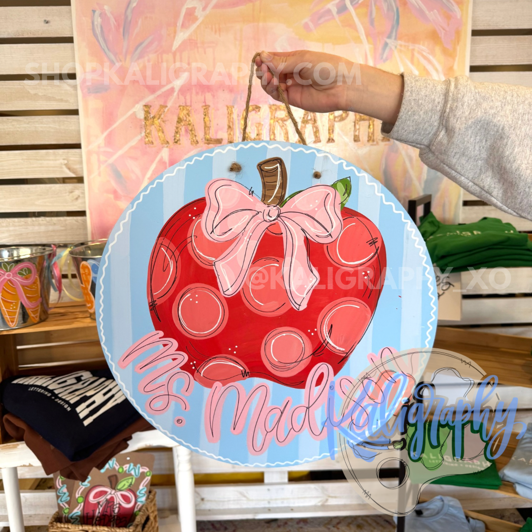 Apple Teacher Doorhanger