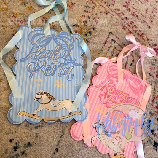 Rocking Horse Birth Announcement