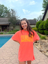 Load image into Gallery viewer, Neon Orange/Red Logo Tee