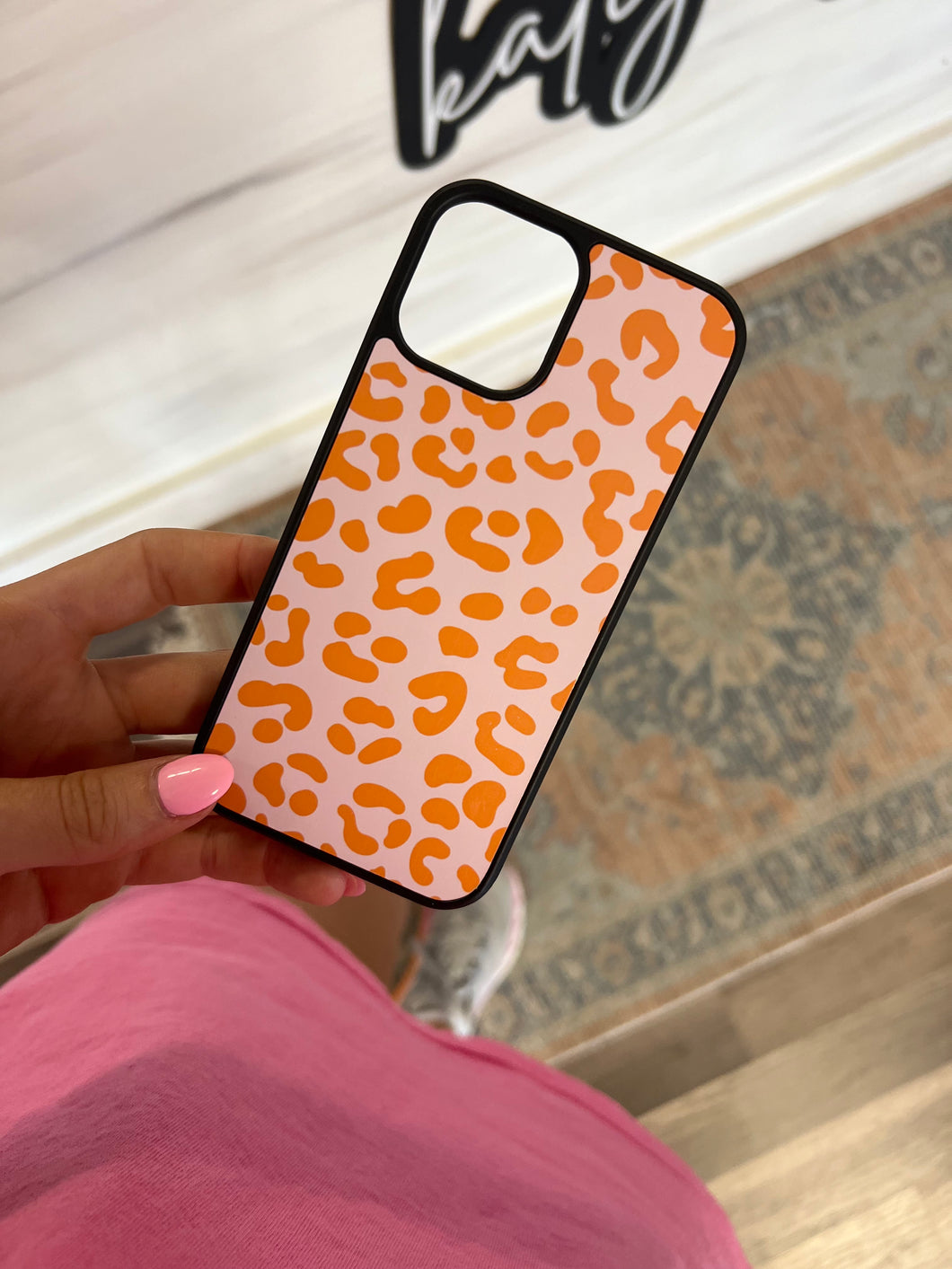 Pink & Orange Cheetah Case