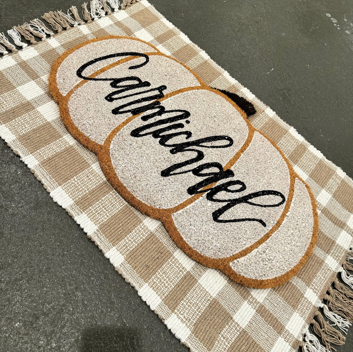 Personalized Pumpkin Doormat