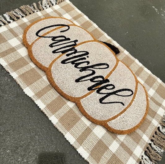 Personalized Pumpkin Doormat