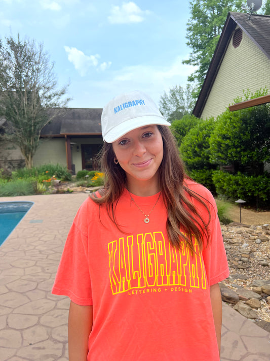 Blue on White Logo Hat