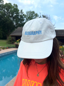 Blue on White Logo Hat