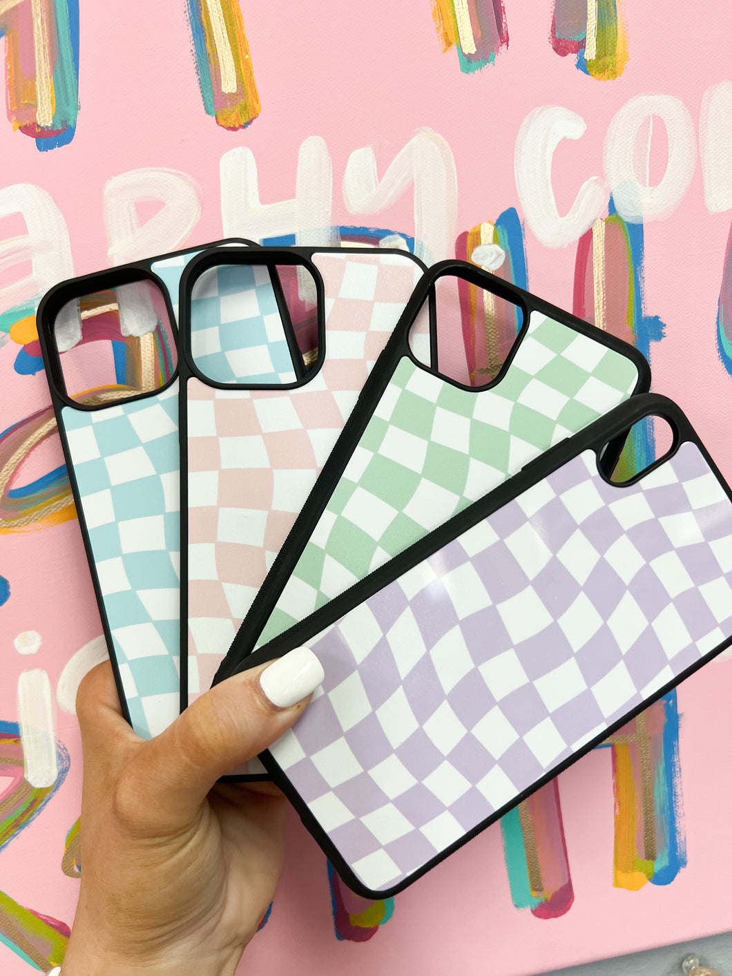 Groovy Checkered Phone Case